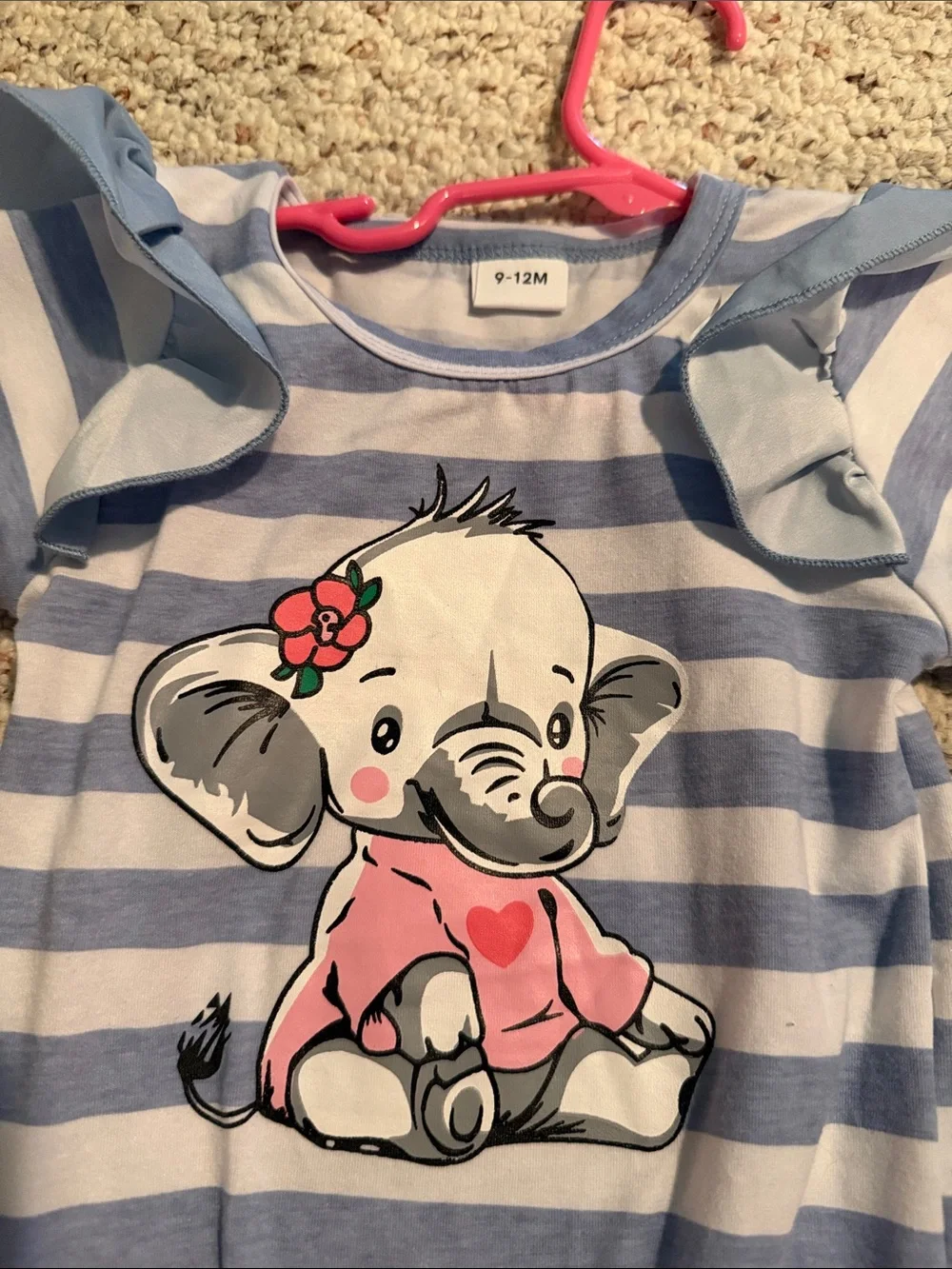 Lot of Carter's Girls Miscellaneous Sizes 6 mo, 9-12 and 12 mo outfits